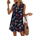 Robe sans manches à col en V, motif course automobile blanc et noir, taille 5XL | Robe d'été décontractée, douce et respirante